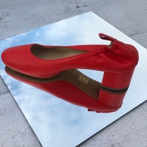 Everlane Red Leather Day Heel Size 8